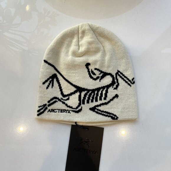 Arc'teryx Double-Layer Knit Jacquard Beanie in Cream - Picture 1 of 5